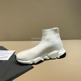 Balenciaga Fashion Sock Knitted Shoes For Men And Women White