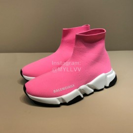Balenciaga Fashion Sock Knitted Shoes For Men And Women Pink
