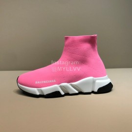 Balenciaga Fashion Sock Knitted Shoes For Men And Women Pink