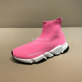 Balenciaga Fashion Sock Knitted Shoes For Men And Women Pink