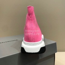 Balenciaga Fashion Sock Knitted Shoes For Men And Women Pink