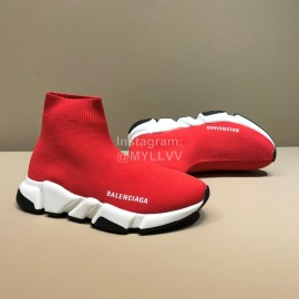 Balenciaga Fashion Sock Knitted Shoes For Men And Women Red