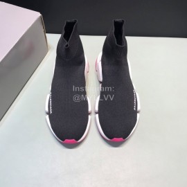 Balenciaga Upgrade Speed 2.0 Sock Knitted Shoes For Men And Women Black