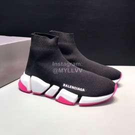 Balenciaga Upgrade Speed 2.0 Sock Knitted Shoes For Men And Women Black