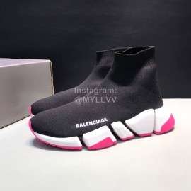 Balenciaga Upgrade Speed 2.0 Sock Knitted Shoes For Men And Women Black