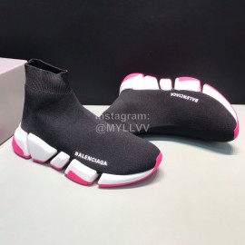 Balenciaga Upgrade Speed 2.0 Sock Knitted Shoes For Men And Women Black