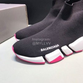 Balenciaga Upgrade Speed 2.0 Sock Knitted Shoes For Men And Women Black