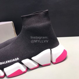 Balenciaga Upgrade Speed 2.0 Sock Knitted Shoes For Men And Women Black