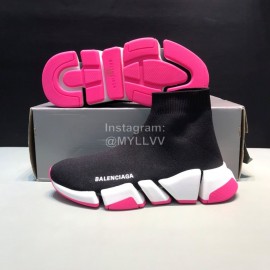 Balenciaga Upgrade Speed 2.0 Sock Knitted Shoes For Men And Women Black