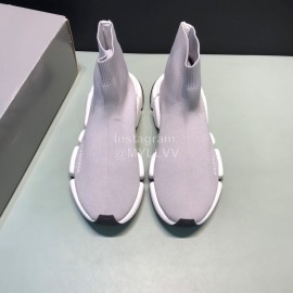 Balenciaga Upgrade Speed 2.0 Sock Knitted Shoes For Men And Women Gray