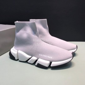 Balenciaga Upgrade Speed 2.0 Sock Knitted Shoes For Men And Women Gray