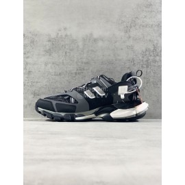 Balenciaga Black Leather Mesh Sneakers For Men And Women