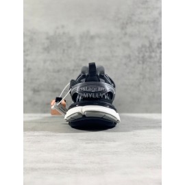Balenciaga Black Leather Mesh Sneakers For Men And Women