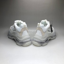 Balenciaga Transparent Sole Leather Mesh Sneakers For Men And Women
