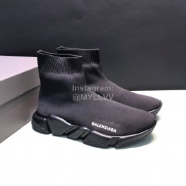 Balenciaga Fashion Black Knitted Sock Shoes For Men And Women