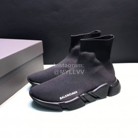 Balenciaga Fashion Black Knitted Sock Shoes For Men And Women