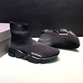Balenciaga Fashion Black Knitted Sock Shoes For Men And Women