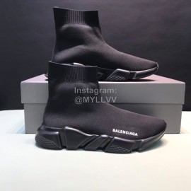 Balenciaga Fashion Black Knitted Sock Shoes For Men And Women