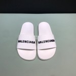 Balenciaga Fashion Letter Slippers For Men And Women White