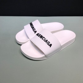 Balenciaga Fashion Letter Slippers For Men And Women White