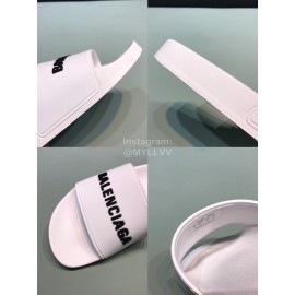 Balenciaga Fashion Letter Slippers For Men And Women White