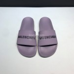 Balenciaga Fashion Letter Slippers For Men And Women Gray