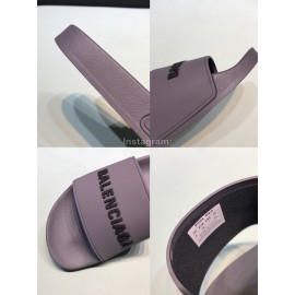 Balenciaga Fashion Letter Slippers For Men And Women Gray