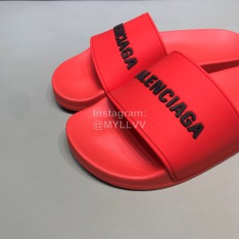 Balenciaga Fashion Letter Slippers For Men And Women Red