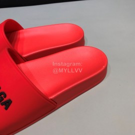 Balenciaga Fashion Letter Slippers For Men And Women Red