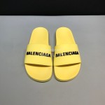 Balenciaga Fashion Letter Slippers For Men And Women Yellow