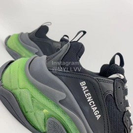 Balenciaga Fashion Leather Mesh Thick Soled Sneakers For Men And Women Black