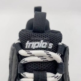 Balenciaga Fashion Leather Mesh Thick Soled Sneakers For Men And Women Black