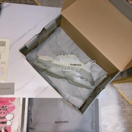 Balenciaga Triples Calf Leather Mesh New Air Cushion Sneakers For Men And Women