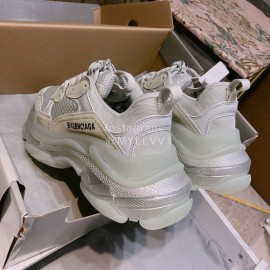Balenciaga Triples Calf Leather Mesh New Air Cushion Sneakers For Men And Women
