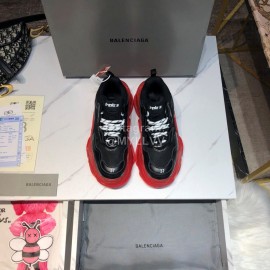 Balenciaga Triples Mesh Calf Leather Air Cushion Sneakers For Men And Women