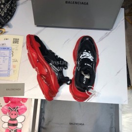 Balenciaga Triples Mesh Calf Leather Air Cushion Sneakers For Men And Women