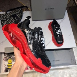 Balenciaga Triples Mesh Calf Leather Air Cushion Sneakers For Men And Women