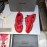 Balenciaga Triples Mesh Calf Leather Air Cushion Sneakers For Men And Women Red