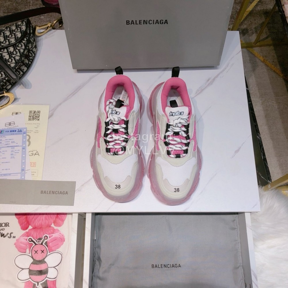 Balenciaga Triples Mesh Calf Leather Air Cushion New Sneakers For Women