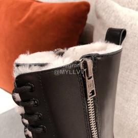 Balenciaga Winter Warm Wool Martin Boots For Women Black