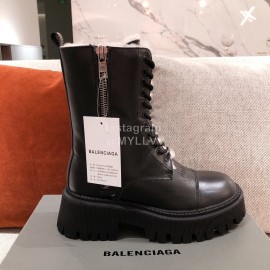 Balenciaga Winter Warm Wool Martin Boots For Women Black