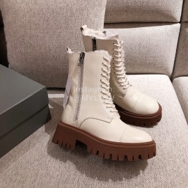 Balenciaga Winter Warm Wool Martin Boots For Women White