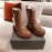 Balenciaga Winter Warm Wool Martin Boots For Women Brown