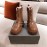 Balenciaga Winter Warm Wool Martin Boots For Women Brown