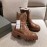 Balenciaga Winter Warm Wool Martin Boots For Women Brown