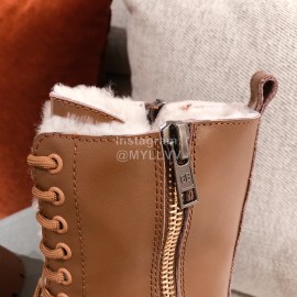 Balenciaga Winter Warm Wool Martin Boots For Women Brown