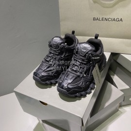 Balenciaga Track.2 Fashion Thick Soles Black Sneakers For Men And Women