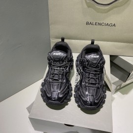 Balenciaga Track.2 Fashion Thick Soles Black Sneakers For Men And Women