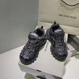 Balenciaga Track.2 Fashion Thick Soles Black Sneakers For Men And Women