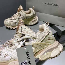 Balenciaga Track.2 Fashion Thick Soles Beige Sneakers For Men And Women